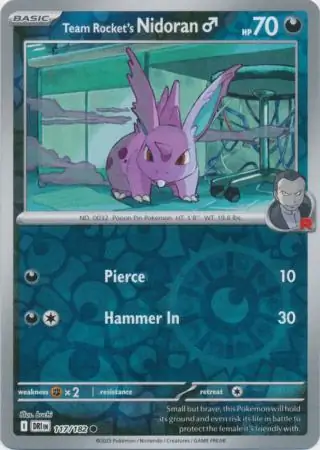 Team Rocket's Nidoran♂, catalogue front