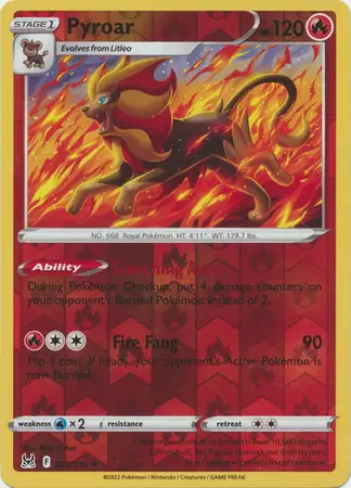 Pyroar, catalogue front