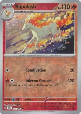 Rapidash, catalogue front