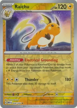 Raichu, catalogue front