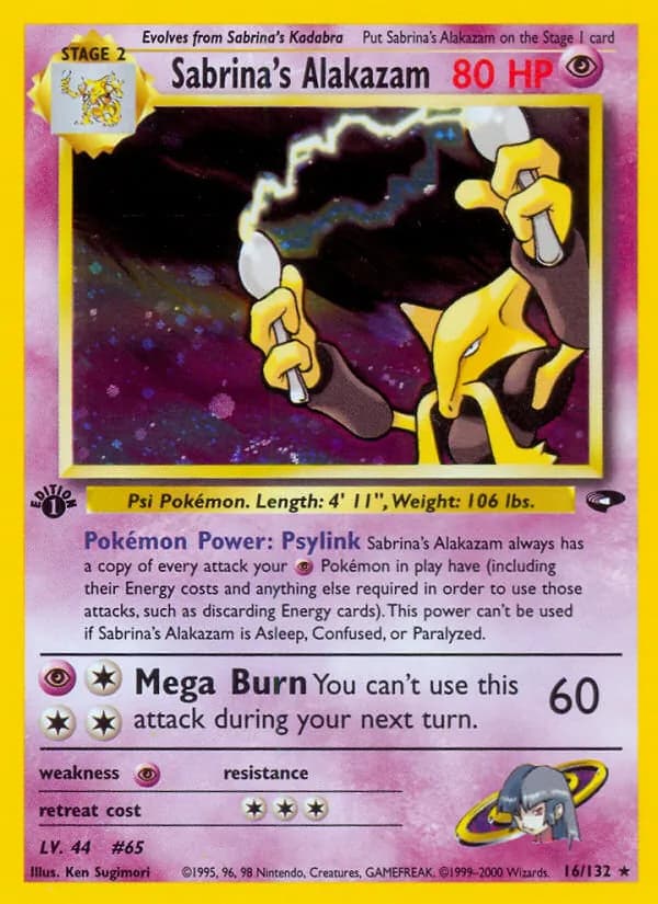 Sabrina's Alakazam, catalogue front