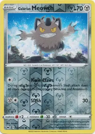Galarian Meowth, catalogue front