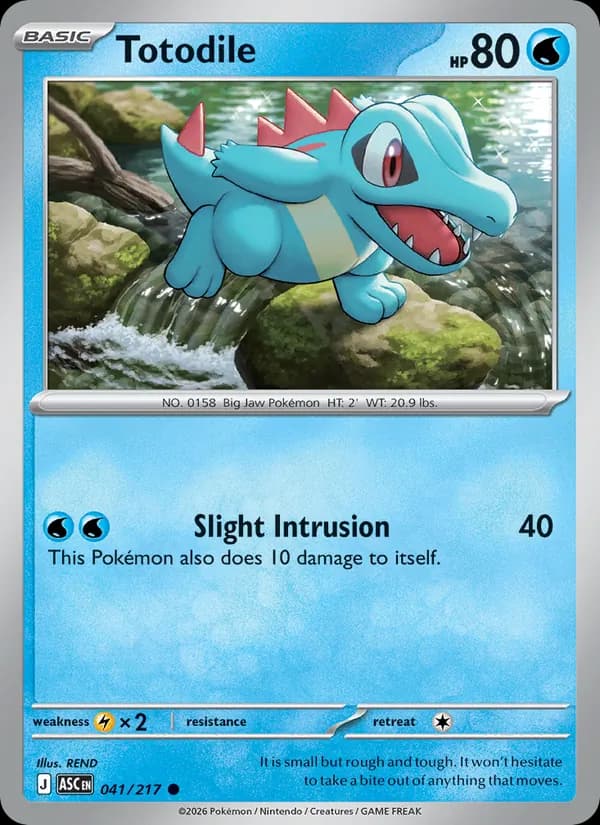Totodile, catalogue front