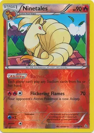 Ninetales, catalogue front