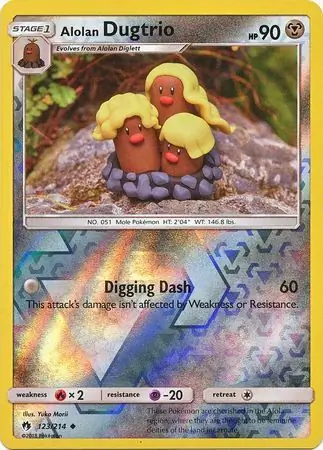 Alolan Dugtrio, catalogue front