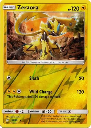 Zeraora, catalogue front
