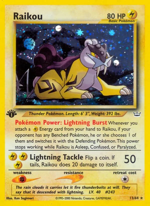 Raikou, catalogue front