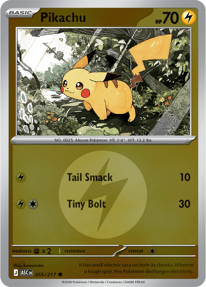 Pikachu, catalogue front