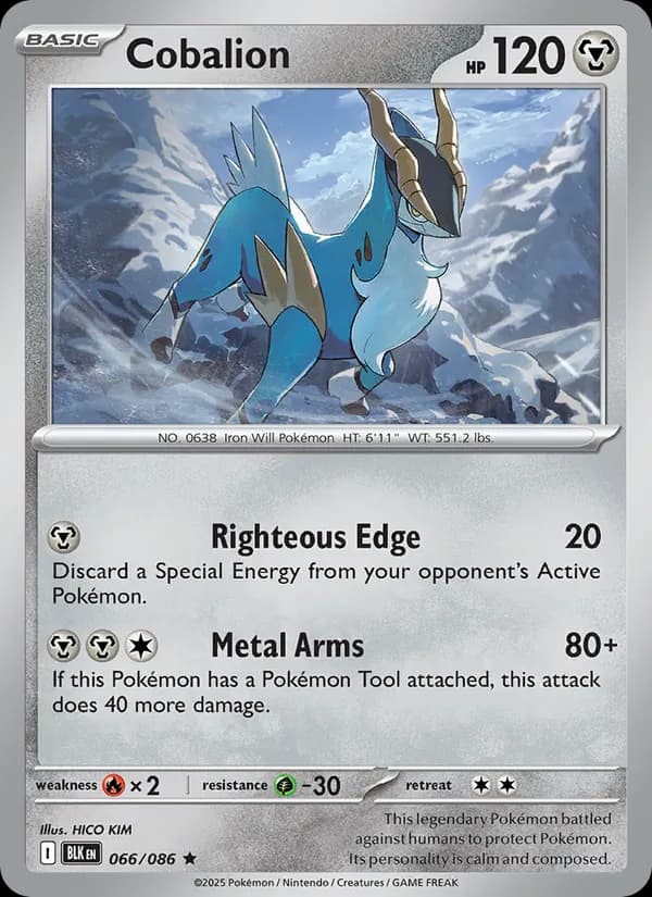 Cobalion, catalogue front
