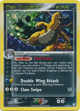 Dark Dragonite, catalogue front