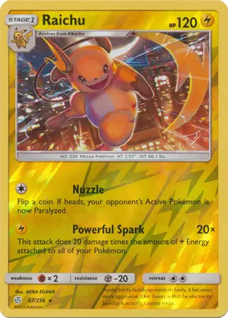 Raichu, catalogue front