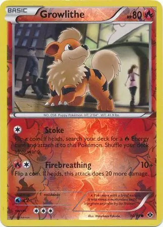 Growlithe, catalogue front