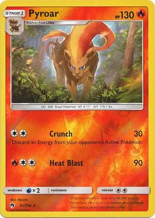 Pyroar, catalogue front