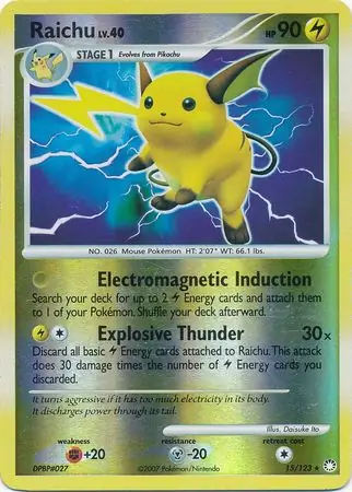 Raichu, catalogue front