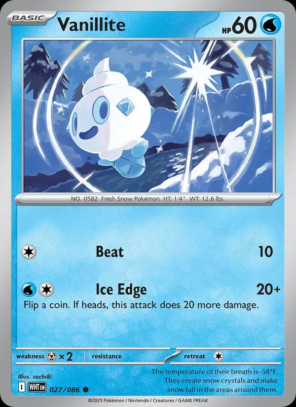 Vanillite, catalogue front