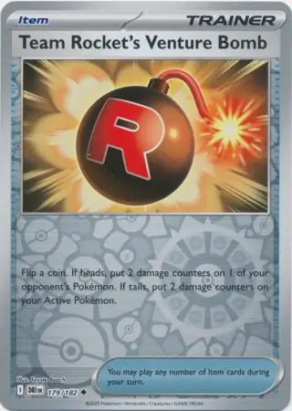 Team Rocket's Venture Bomb, catalogue front