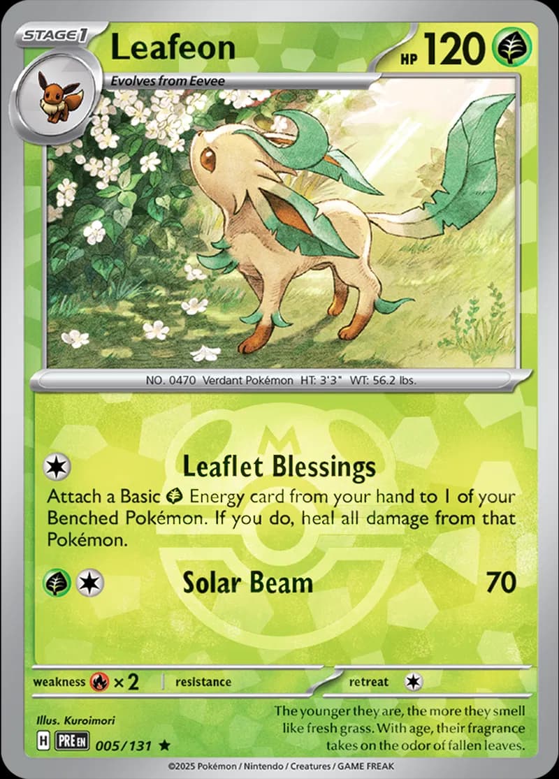 Leafeon, catalogue front