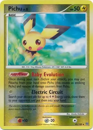 Pichu, catalogue front