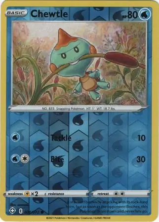 Chewtle, catalogue front