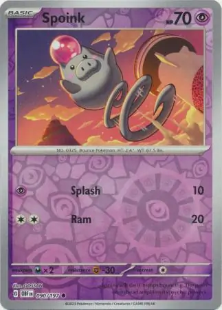 Spoink, catalogue front