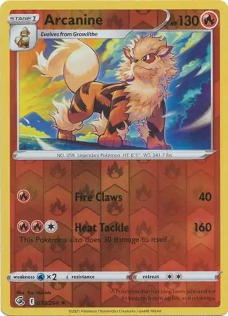 Arcanine, catalogue front