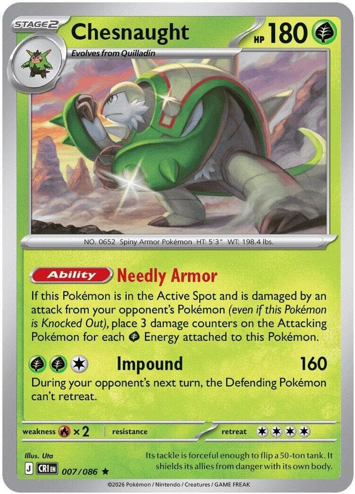Chesnaught, catalogue front