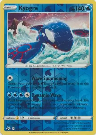 Kyogre, catalogue front