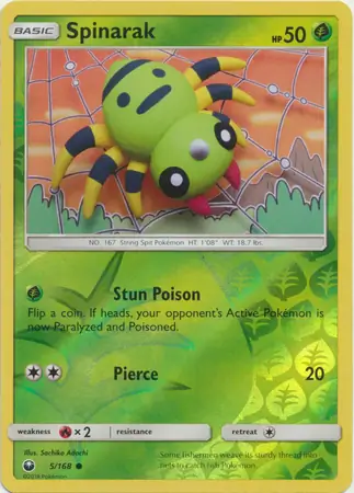 Spinarak, catalogue front