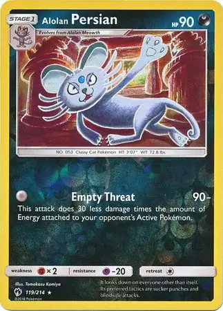 Alolan Persian, catalogue front