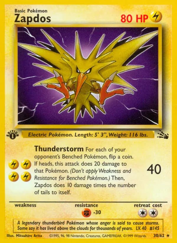 Zapdos, catalogue front