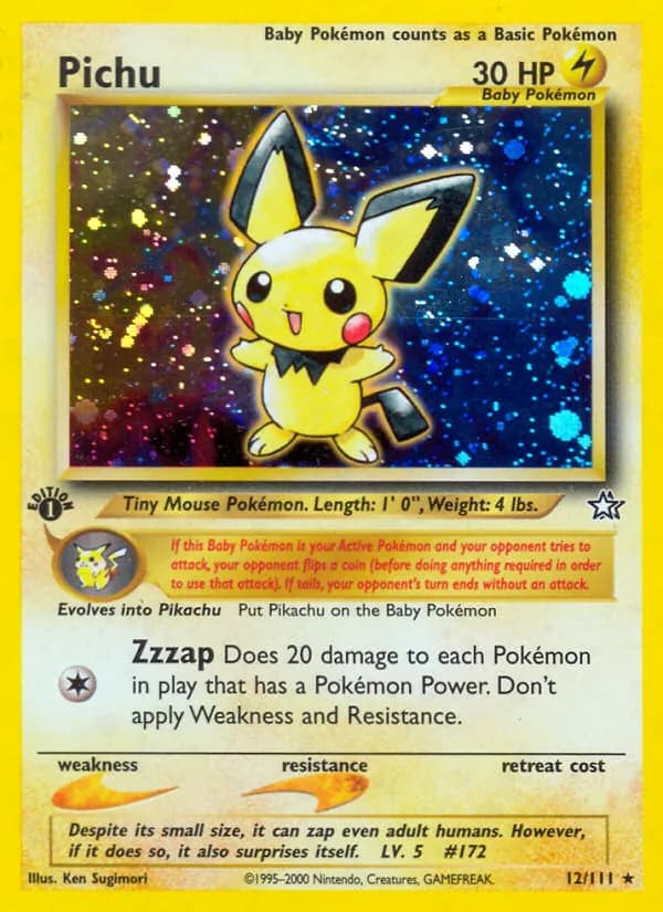 Pichu, catalogue front
