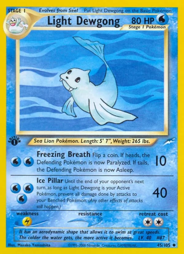 Light Dewgong, catalogue front