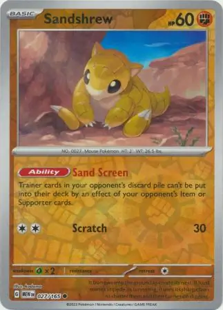 Sandshrew, catalogue front
