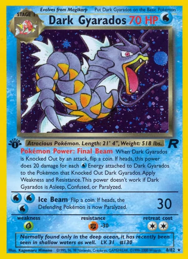 Dark Gyarados, catalogue front