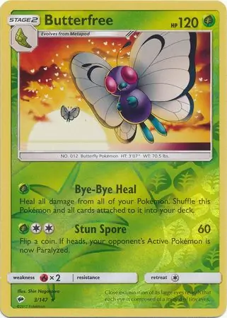 Butterfree, catalogue front