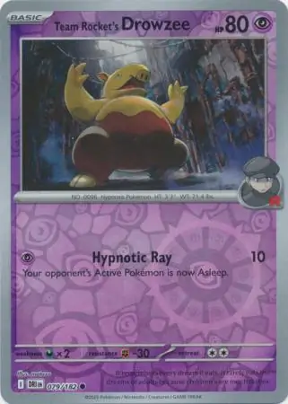 Team Rocket's Drowzee, catalogue front