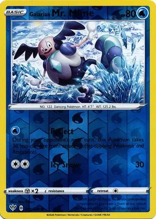 Galarian Mr. Mime, catalogue front