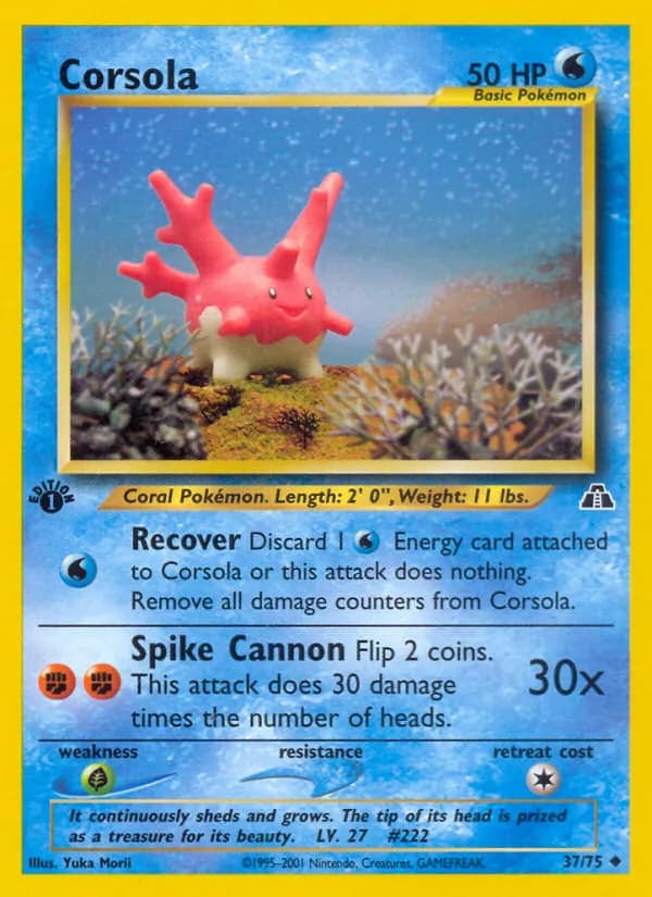 Corsola, catalogue front