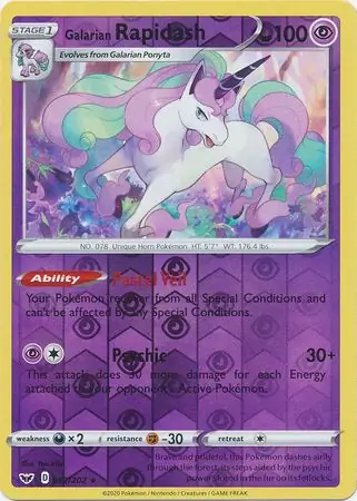 Galarian Rapidash, catalogue front