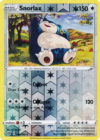 Snorlax, catalogue front