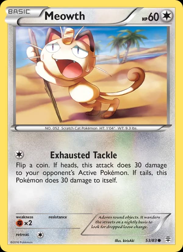 Meowth, catalogue front