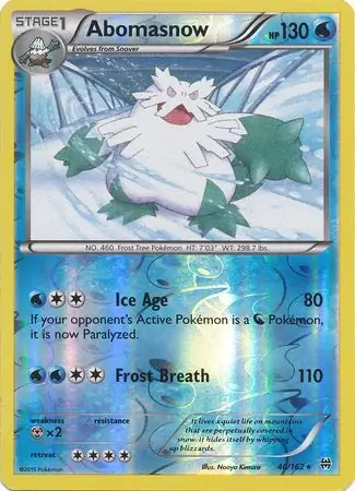 Abomasnow, catalogue front