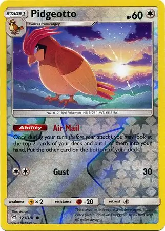 Pidgeotto, catalogue front