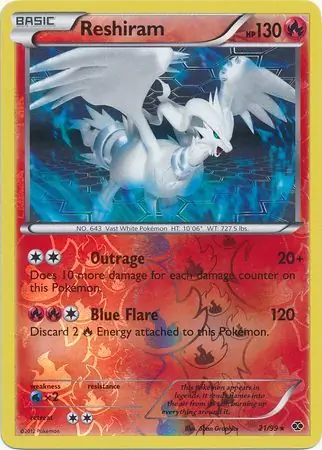 Reshiram, catalogue front