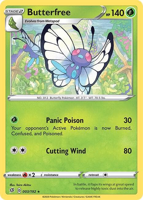 Butterfree, catalogue front