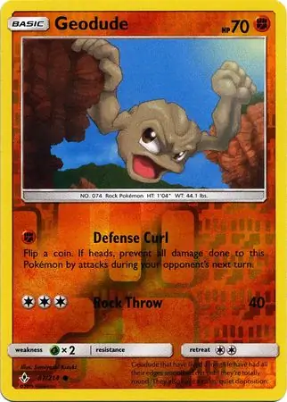 Geodude, catalogue front