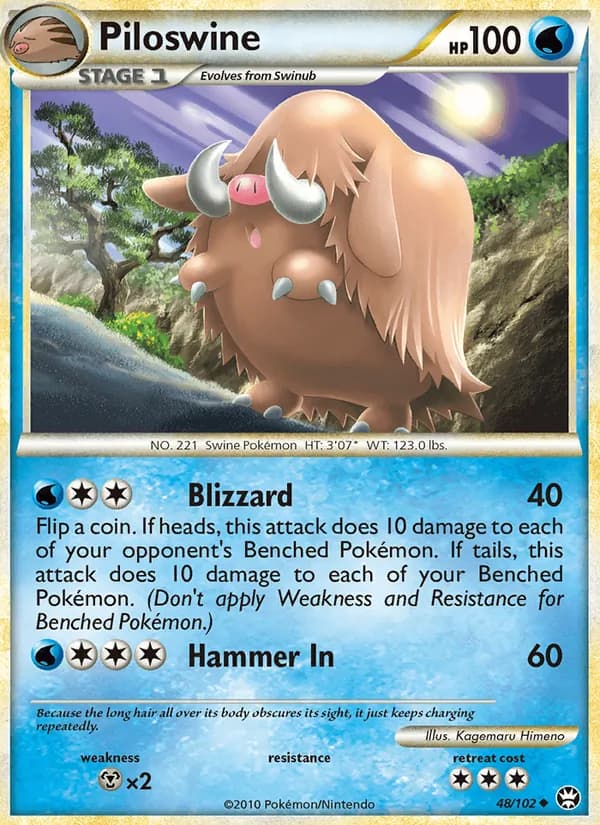 Piloswine, catalogue front