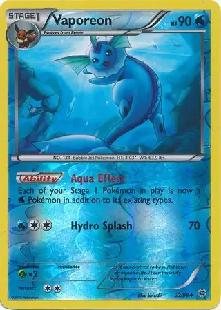 Vaporeon, catalogue front