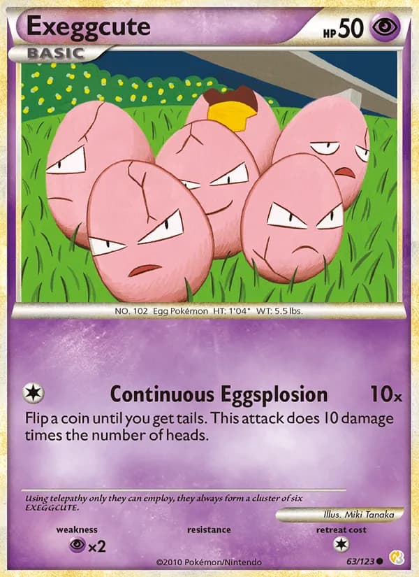 Exeggcute, catalogue front