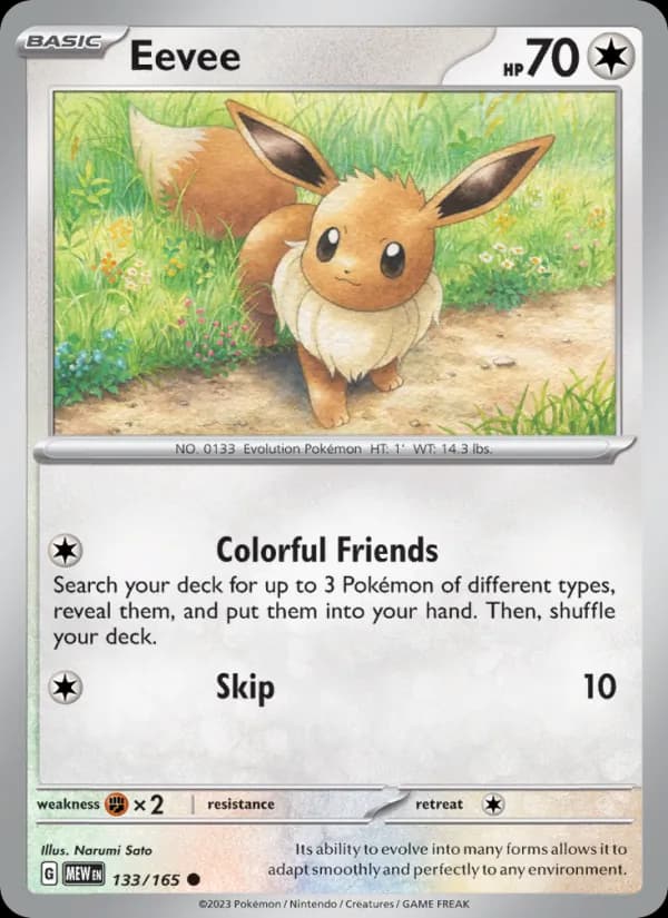 Eevee, catalogue front